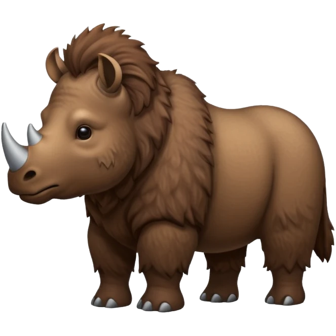 a Woolly rhinoceros emoji