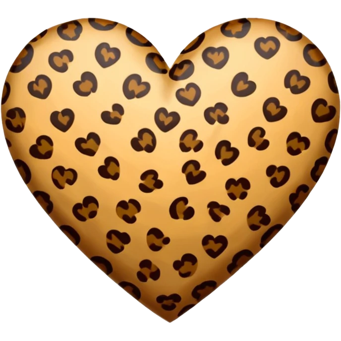Leopard print love emoji