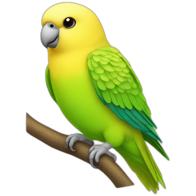 chubby yellow parakeet emoji