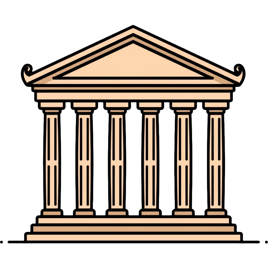 classical Greek temple with columns emoji