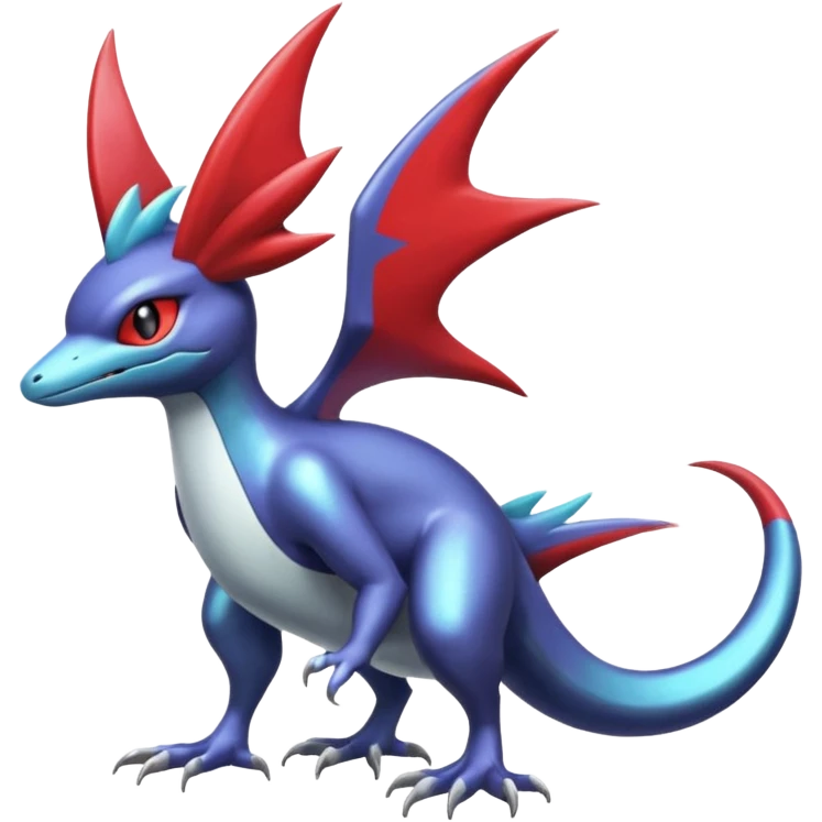 Shiny Noibat-Nargacuga-Salamence-Silvally-Fakémon-hybrid-creature (full body)  emoji