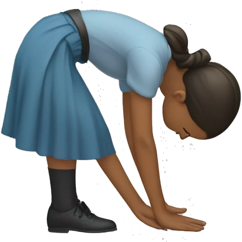 A girl bowing emoji