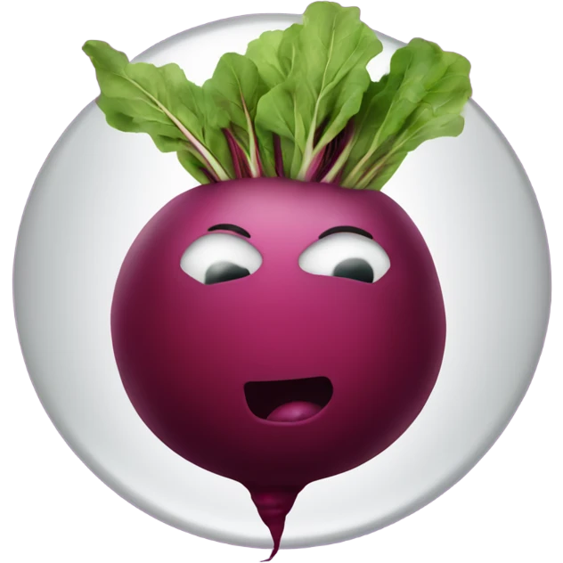 beetroot looking in the mirror emoji