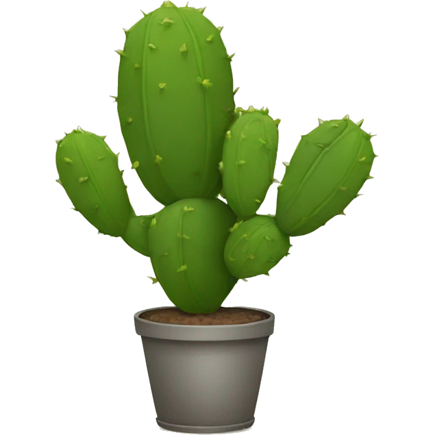 single flat Nopal without pot emoji