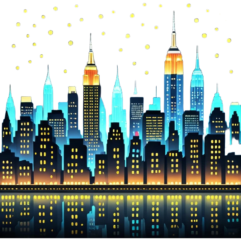 night New York city (iphone emoji styled) emoji