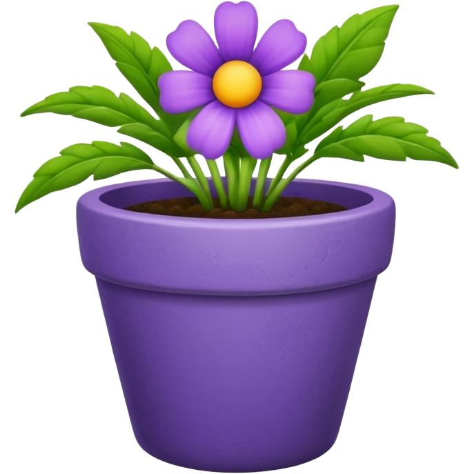 purple flower pot emoji