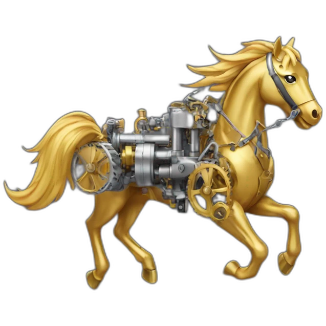 Mechanical Engineering running golden horse emoji