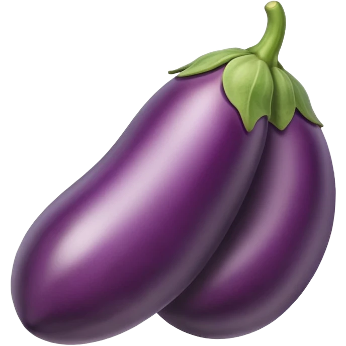Eggplant in peach emoji