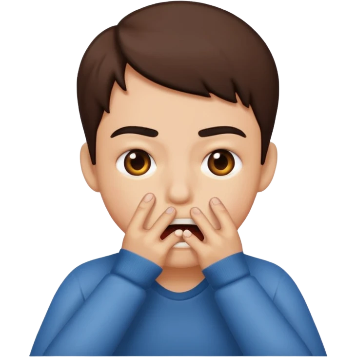 Biting fingers  emoji