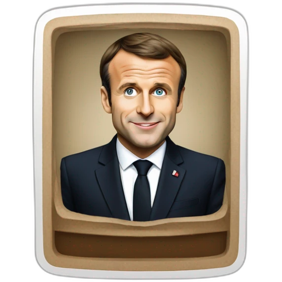 Emmanuel macron on a toulet emoji