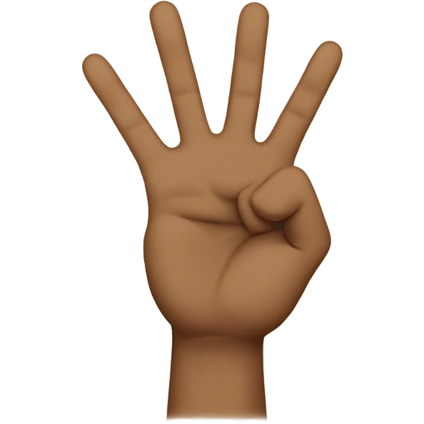Hand peace sign emoji