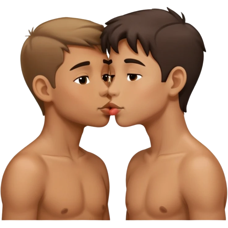 Two boys kissing emoji