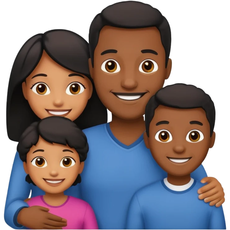 happy black family emoji