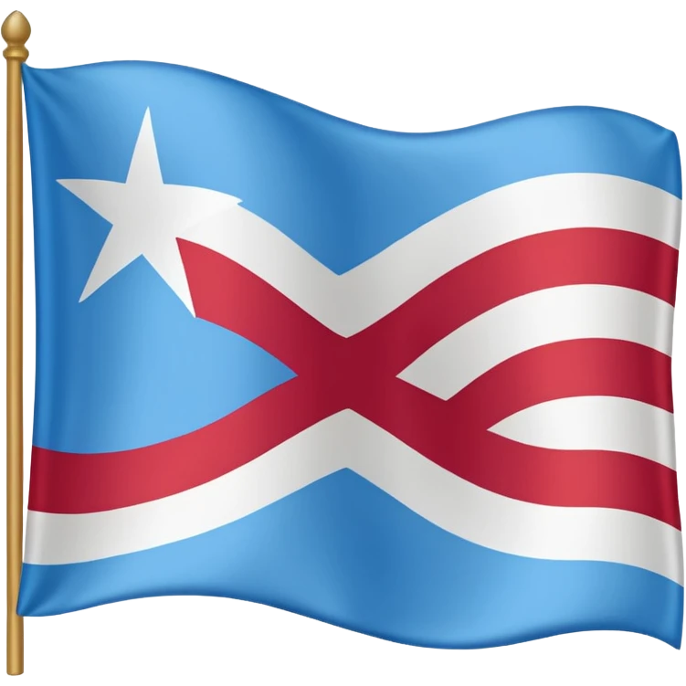 Original light blue flag of Puerto Rico  emoji