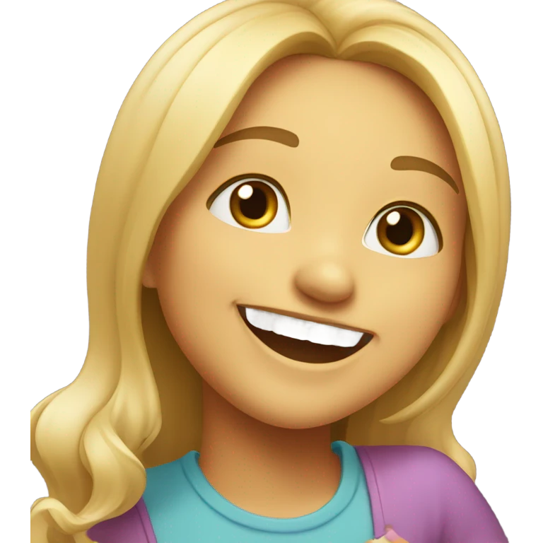 Girl laugh  emoji