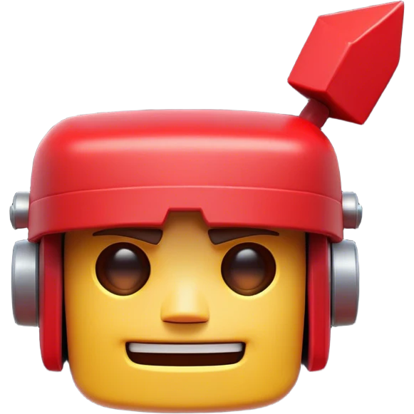 Clash of Clans aesthetic: Cinematic Playful Virtual Boy Portrait Emoji, rendered in a 3D vector-style similar to standard emojis with minimal shading and bold, simplified shapes. A compact, distinct form with signature details, softly glowing with a nostalgic gaming charm. Simplified yet unmistakably iconic, highly detailed and consistent, glowing with a soft radiance and high shine. Stylized with a touch of retro gaming magic and a soft glowing outline, capturing the essence of a beloved gaming relic with a friendly, playful manner! emoji