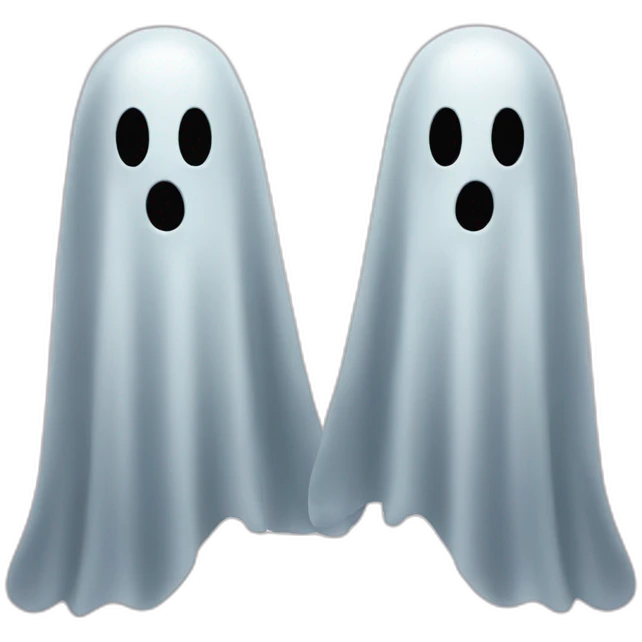 two ghost emoji