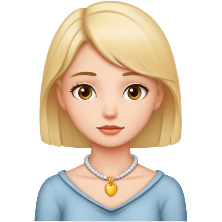 Girl with hands around neck emoji