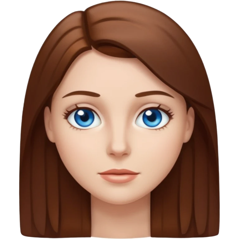 una senora blanca con pelo lacio y cafe  emoji