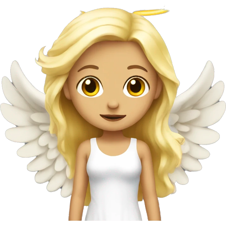 Blonde angel with big wings  emoji