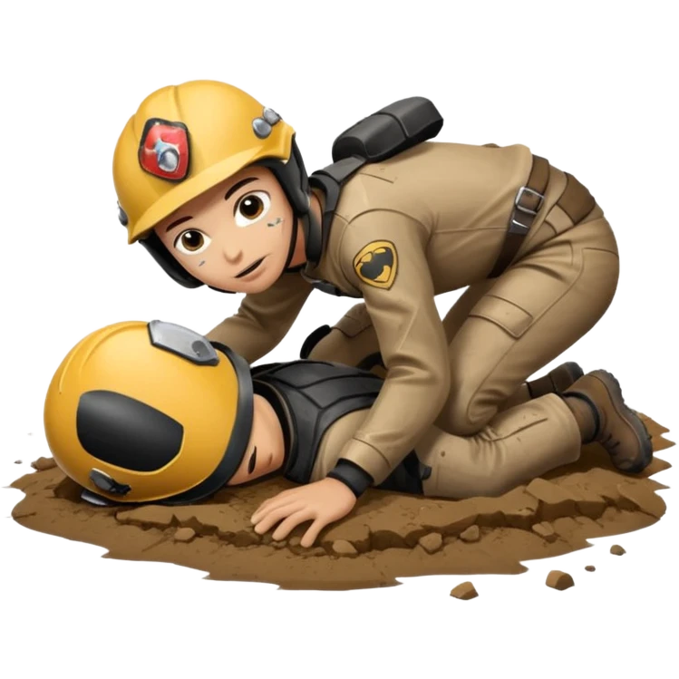 a motorcyclist lying on the ground who has just fallen emoji