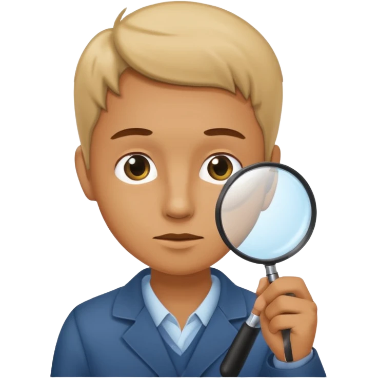 medica com uma lupa emoji