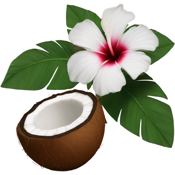 Coconut and hibiscus  emoji