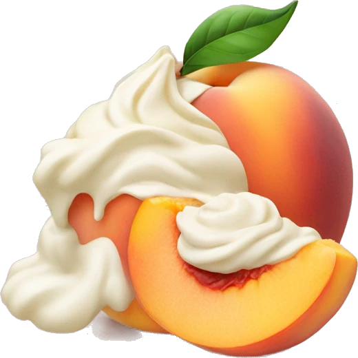 Peach with cream emoji