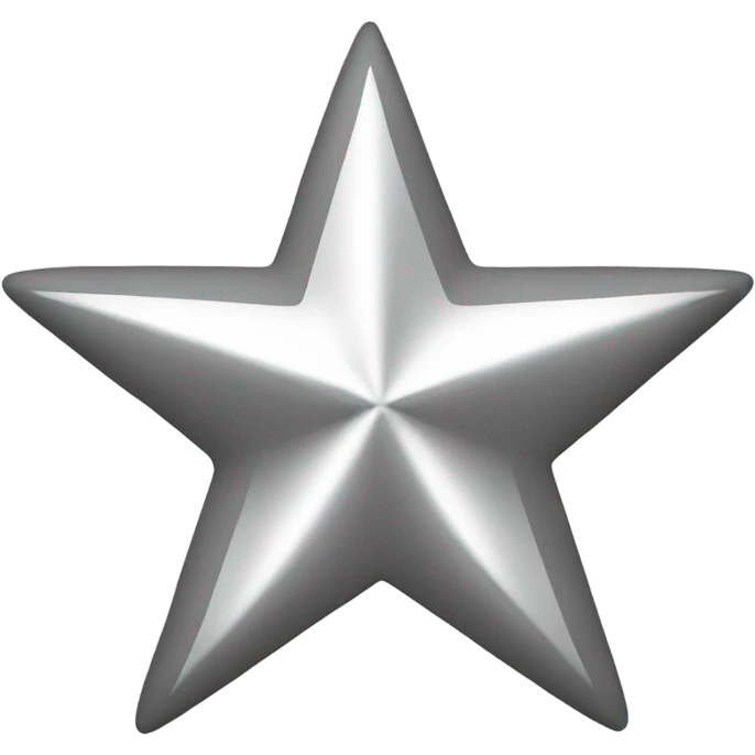 Silver star unfilled  emoji
