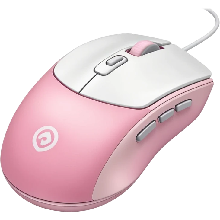 pink white  soft classic gaming mouse for macbook emoji