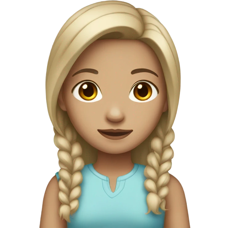 dark brown hair light brown eyes light skin girl emoji