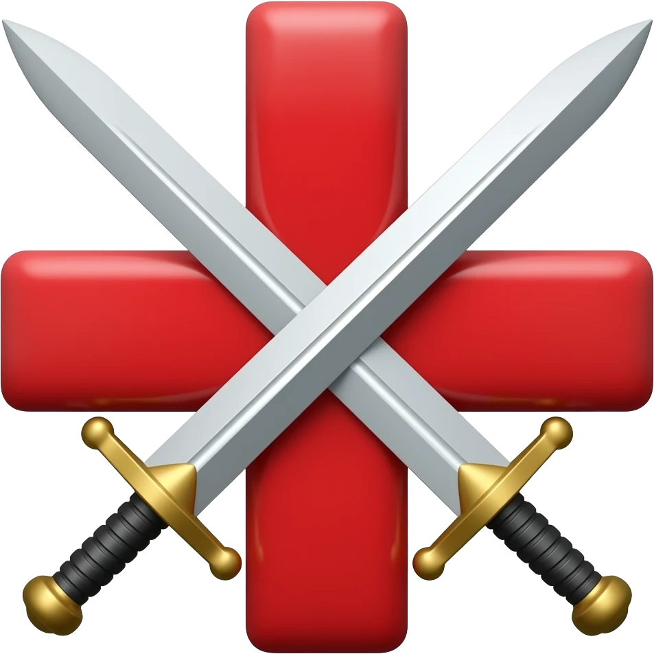 Red cross and swords emoji