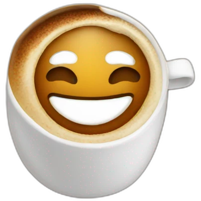 Happy coffee emoji