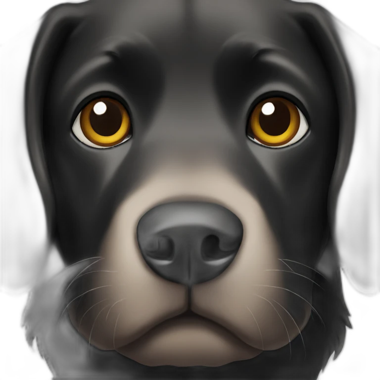black Labrador dog emoji