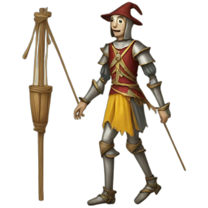Stilt Walker walking, medieval fair emoji