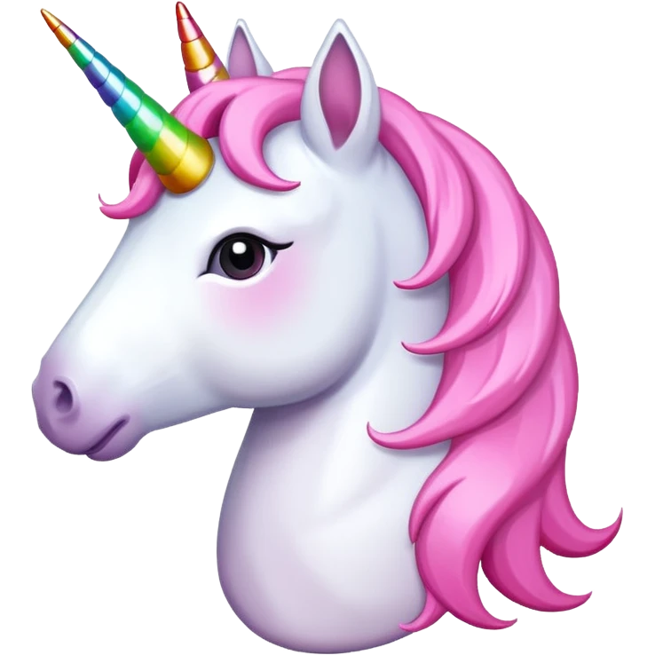 Unicorn with a bow emoji
