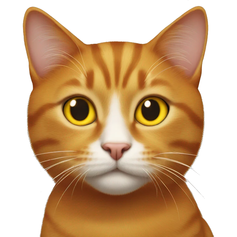 ginger cat with yellow eyes  emoji