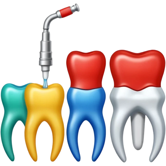 limas endodonticas, de color blanco, amarillo, rojo, azul, verde, negro emoji