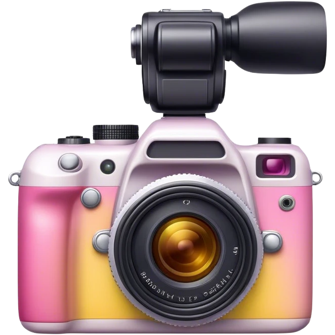 yellow/pink gradient professional camera emoji