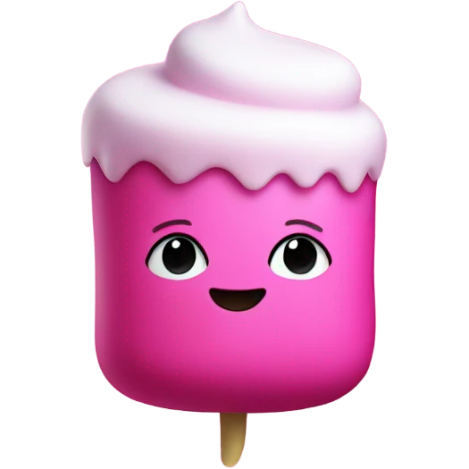 Hot pink marshmallow with glitter emoji