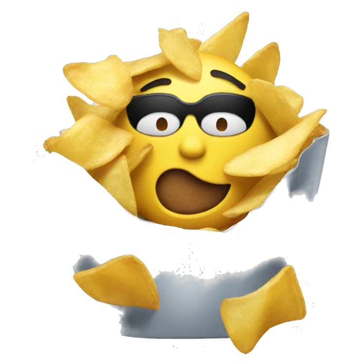 Eating chips emoji