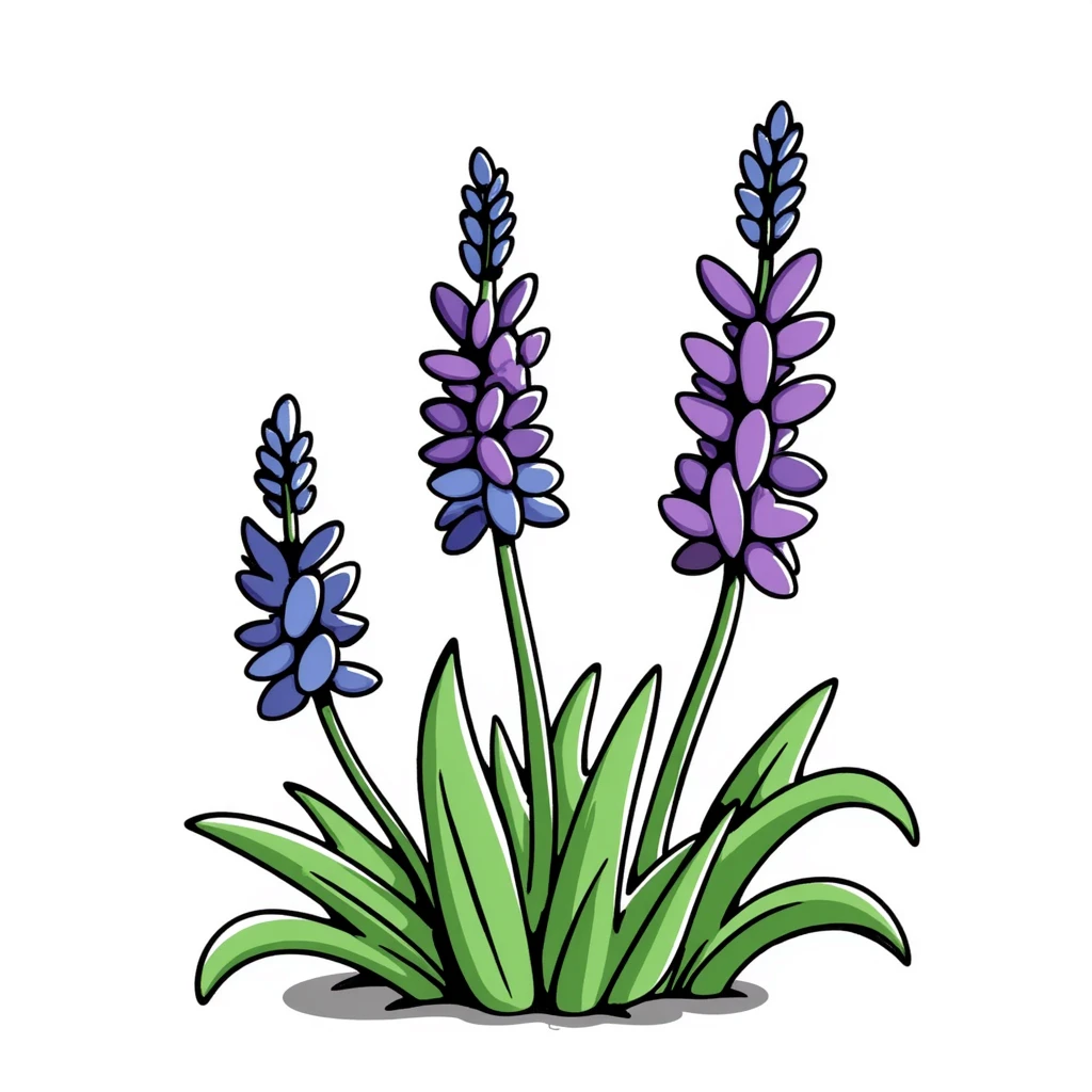 clary sage plant with purple, blue, and green colors emoji