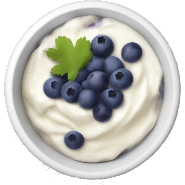yoghurt bowl with grapes and blueberries emoji