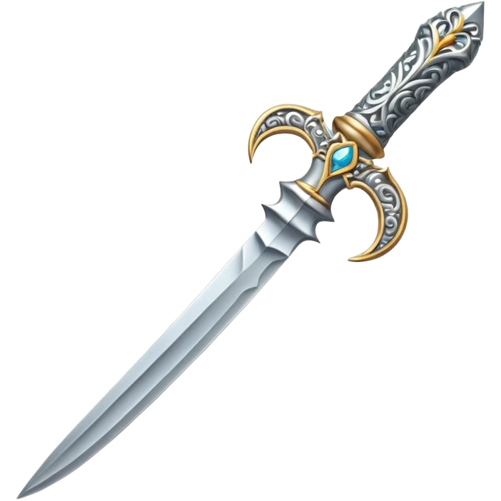Magical small dagger with curve emoji