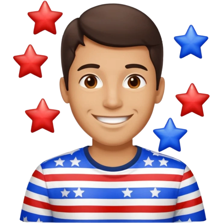 4th of july brunette man emoji