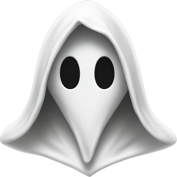 Pointy white hood ghost  emoji