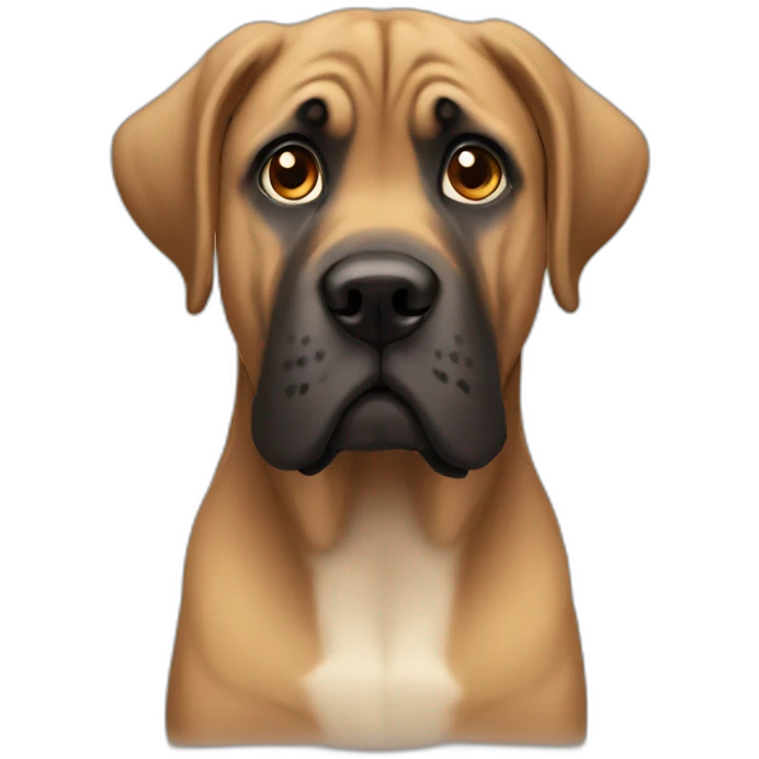 Curious mastiff stare what emoji