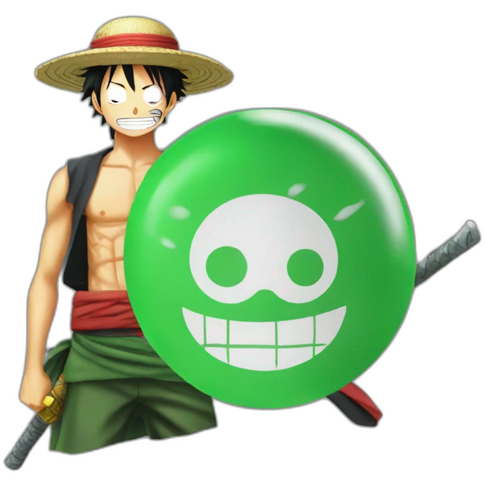 Luffy with Roronoa Zoro emoji