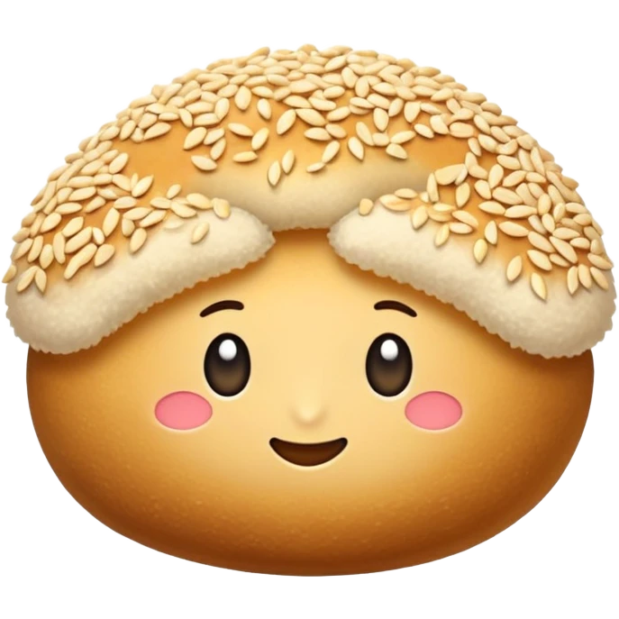 poğaça with sesame seeds on top, soft and fluffy look emoji