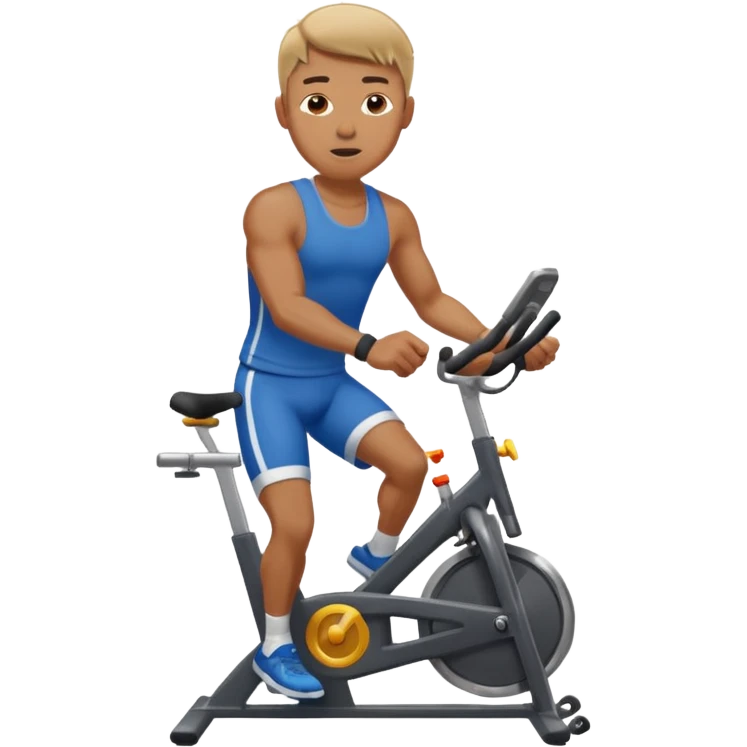 man on a gym bike emoji